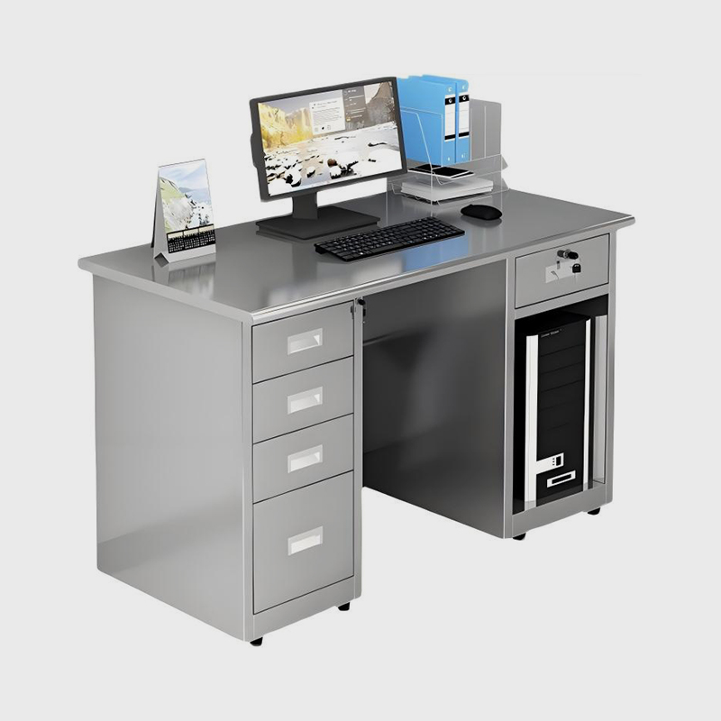 Biurko komputerowe ze stali nierdzewnej, wolne od kurzu