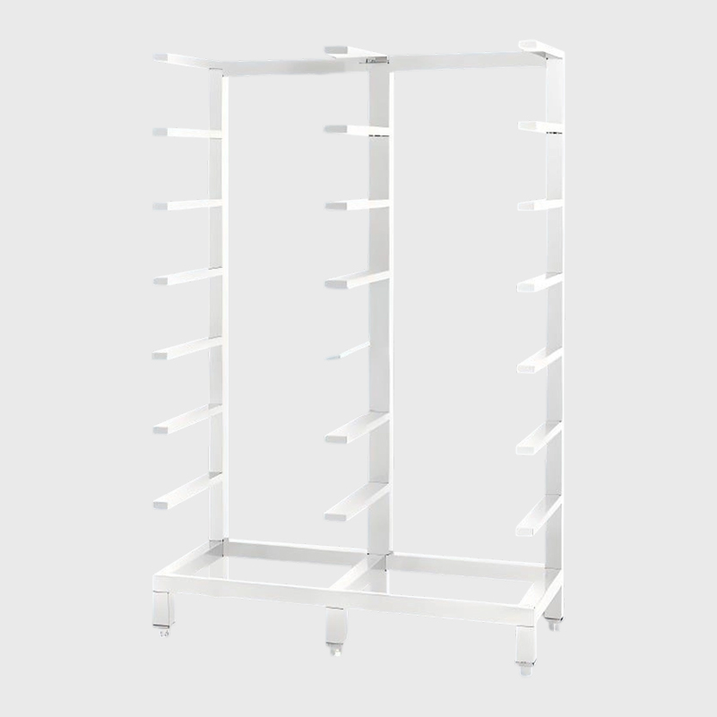 Stojak do przechowywania koszy medycznych ze stali nierdzewnej