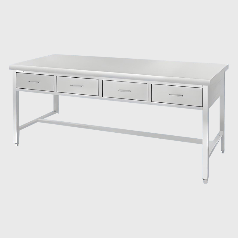 Szpitalny stół roboczy CSSD ze stali nierdzewnej
